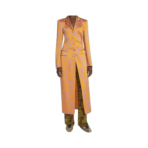 Jacquard Single-Breasted Coat