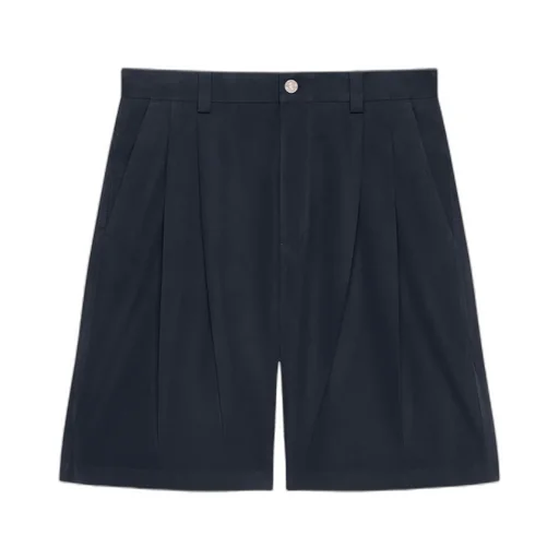 Paris Logo Embroidered Bermuda Shorts