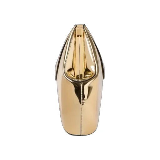 Golden Mirror Effect Facet Clutch Bag