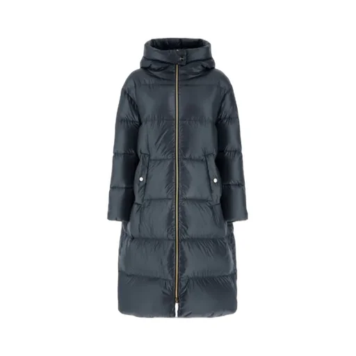 Padded Zip-Up Long Coat