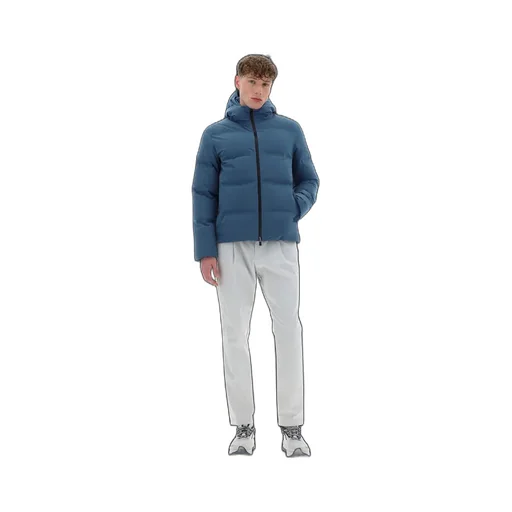 Zip-Up Hooded Down Jacket