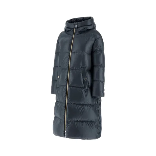 Padded Zip-Up Long Coat