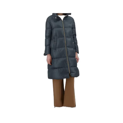 Padded Zip-Up Long Coat