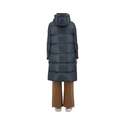 Padded Zip-Up Long Coat