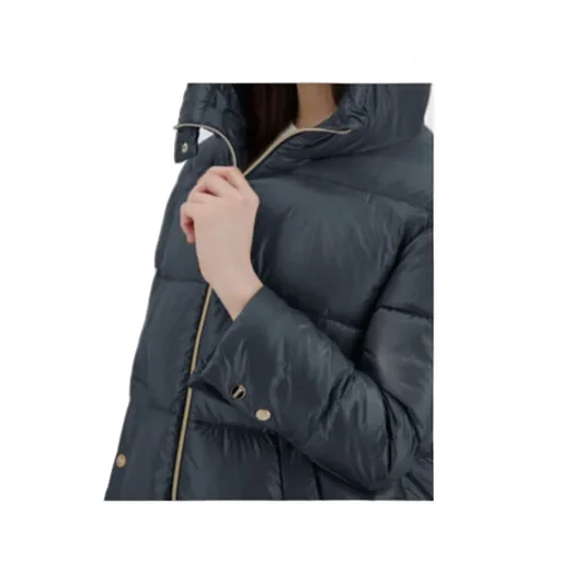 Padded Zip-Up Long Coat