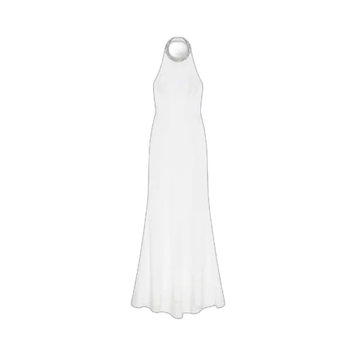 Halter Neck Evening Dress With Crystals