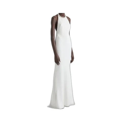 Halter Neck Evening Dress With Crystals