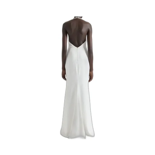 Halter Neck Evening Dress With Crystals