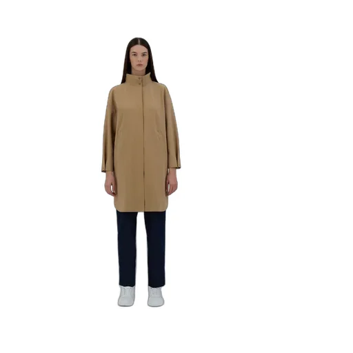 High-Neck Long Sleeved Coat