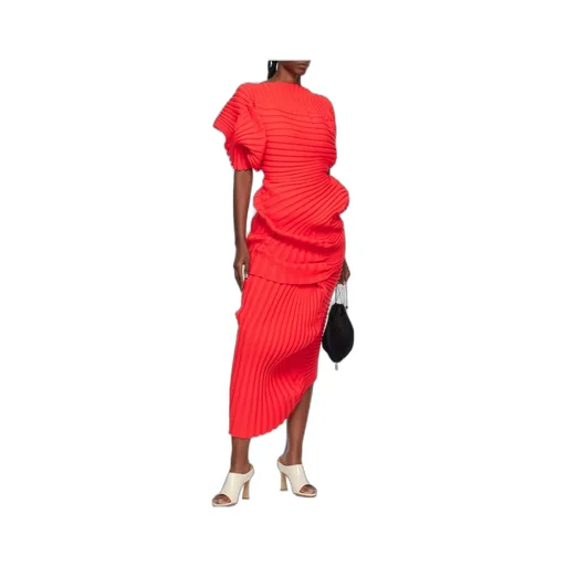 Pleated Maxi Skirt