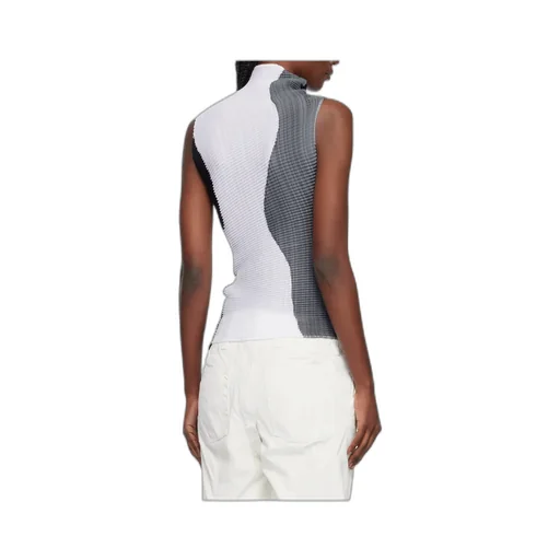 Abstract Pleats Vest