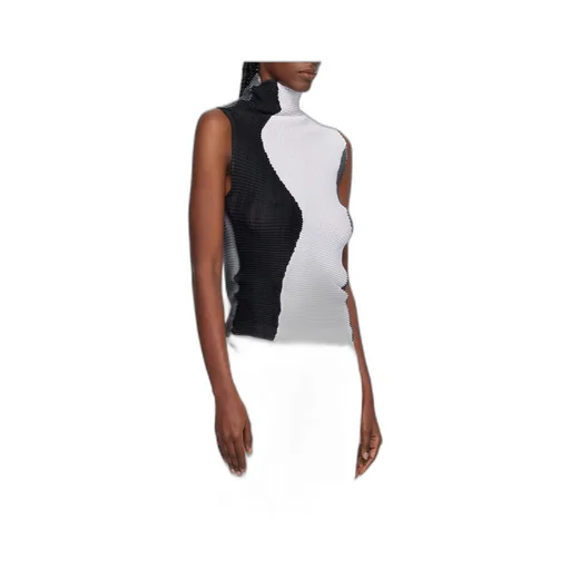 Abstract Pleats Vest