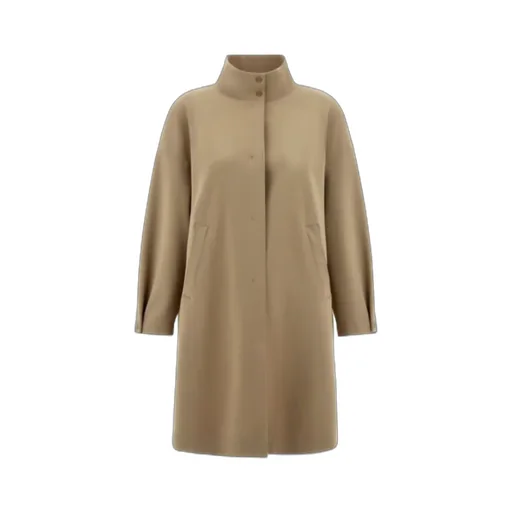 High-Neck Long Sleeved Coat