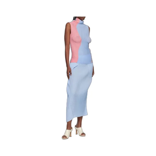 Pleated Two-Tone Top