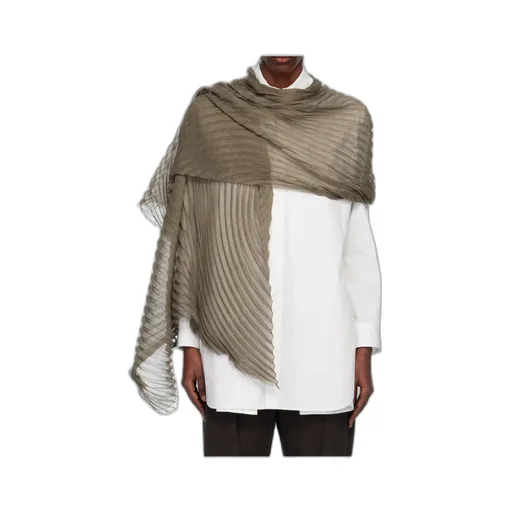 Pleated Silk Scarf