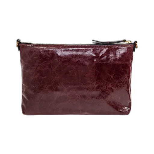 Nessah Logo Stamp Zipped Shoulder Bag