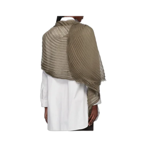 Pleated Silk Scarf