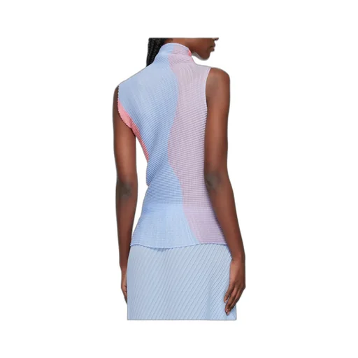 Pleated Two-Tone Top