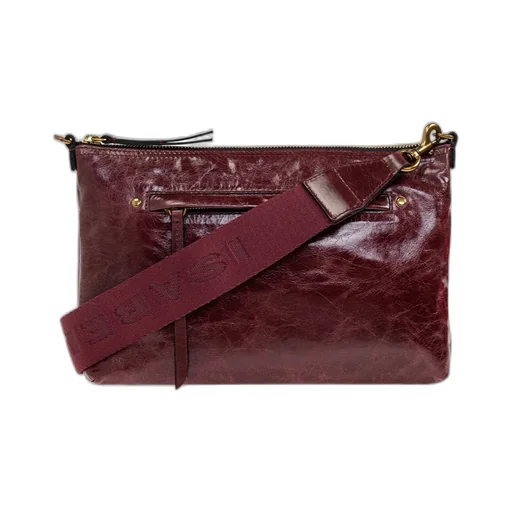 Nessah Logo Stamp Zipped Shoulder Bag