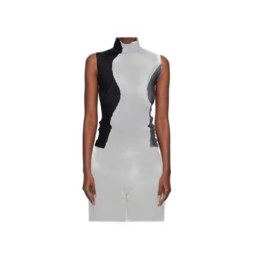 Abstract Pleats Vest