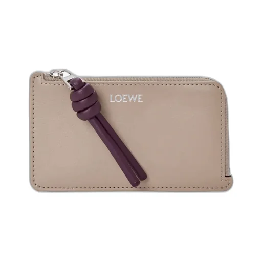Knot Coin Cardholder In Shiny Nappa Calfskin
