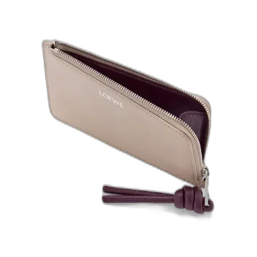 Knot Coin Cardholder In Shiny Nappa Calfskin