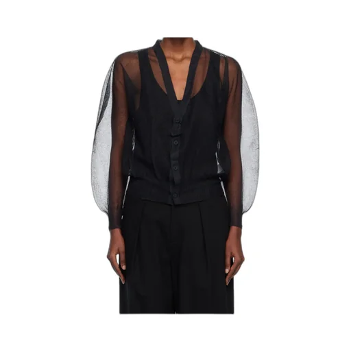Sheer Knit Nylon Cardigan