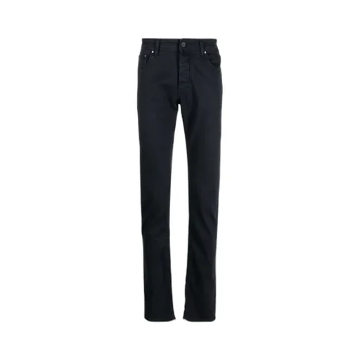 Logo-Patch Straight-Leg Jeans