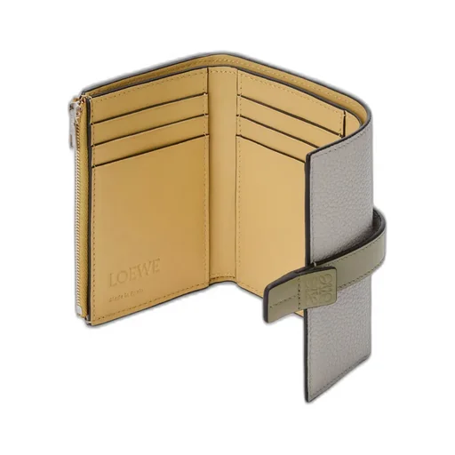 Small Vertical Wallet In Soft Grained Calfskin