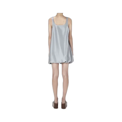 Twisted Sleeveless Satin Mini Dress
