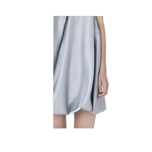 Twisted Sleeveless Satin Mini Dress