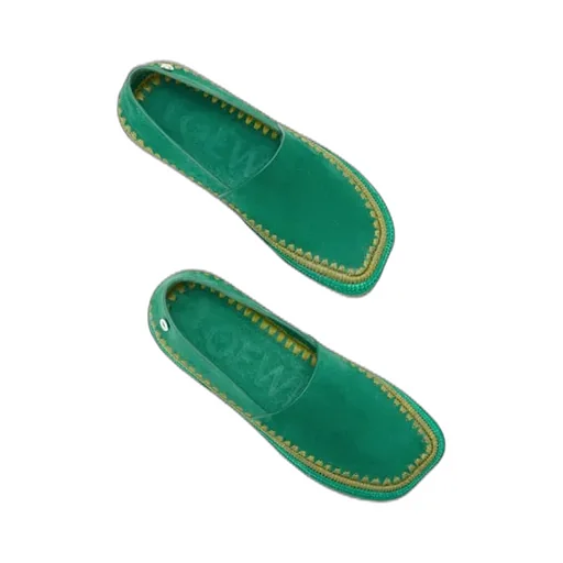 Rio Slipper In Suede And Raffia