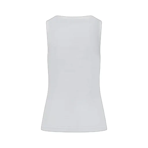 Logo Embroidered U-Shaped Neck Knitted Tank Top