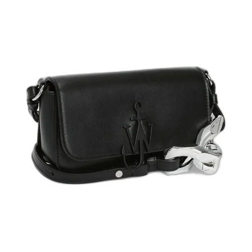 Logo Plaque Chain Detailed Shoulder Bag