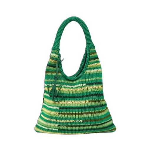 Striped Knitted Hobo Bag
