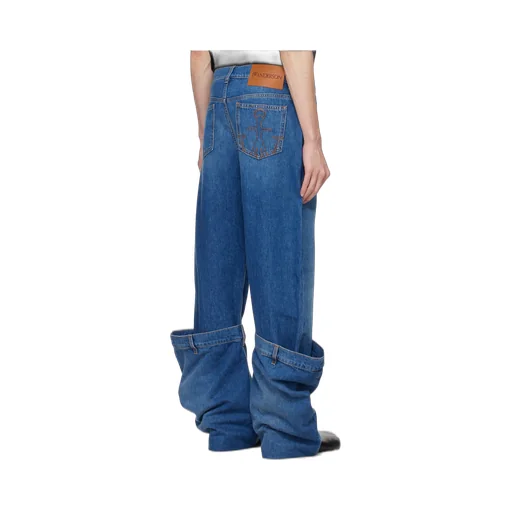 Logo Patch Distressed Jeans