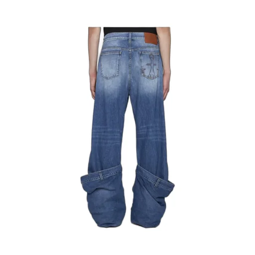 Logo Patch Distressed Jeans