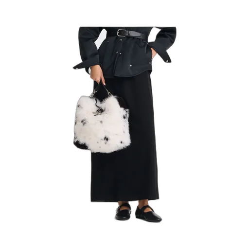 Le Roseau Faux-Fur Clasp Shoulder Bag