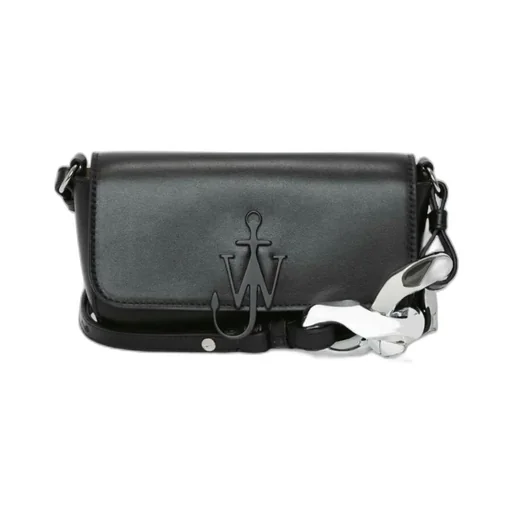 Logo Plaque Chain Detailed Shoulder Bag