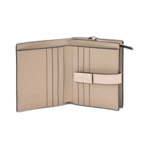 Compact Zip Wallet In Soft Grained Calfskin