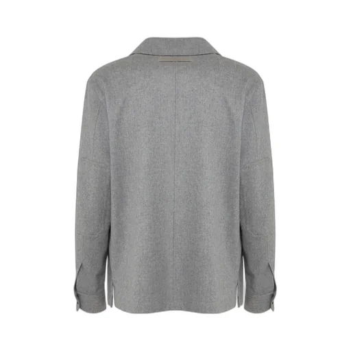 Long-Sleeved Buttoned Overshirt