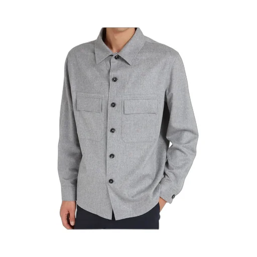 Long-Sleeved Buttoned Overshirt