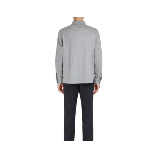 Long-Sleeved Buttoned Overshirt