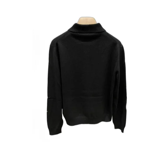 Long-Sleeved Knitted Polo Shirt