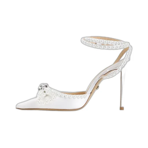 Bow Embellished Pointed Toe Pumps