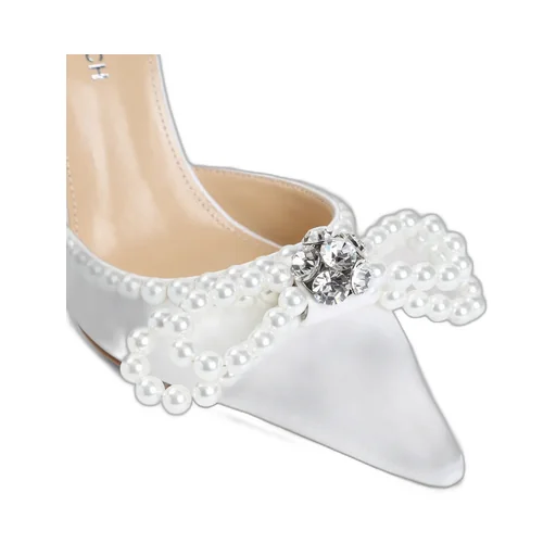 Bow Embellished Pointed Toe Pumps