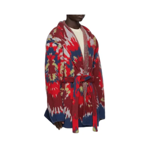 Intarsia Cashmere-Wool Robe