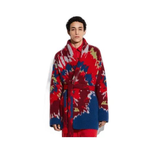 Intarsia Cashmere-Wool Robe