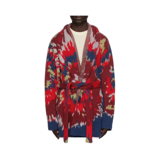 Intarsia Cashmere-Wool Robe