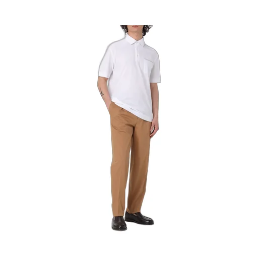 Short Sleeved Button-Detailed Polo Shirt